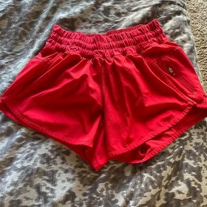 Lululemon running shorts red